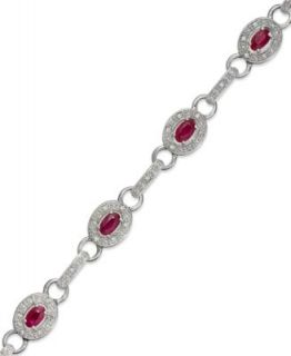 Effy Collection 14k Gold Bracelet, Ruby (12 ct. t.w.) and Diamond (1/4