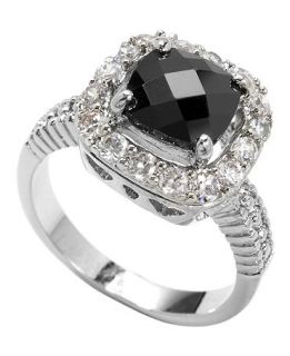 City by City Ring, Jet Cubic Zirconia Square Ring (13 3/4 ct. t.w