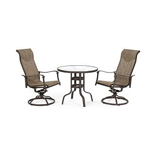 Oasis Outdoor Patio Furniture, 3 Piece Set (32 Round Dining Table, 2