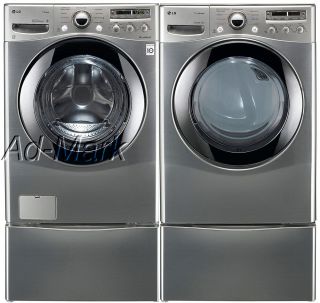 LG Extra Large Steam Washer and Dryer WM2655HVA DLGX2656V