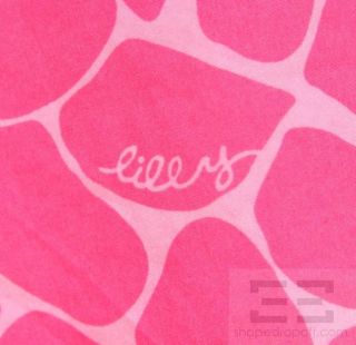 Lilly Pulitzer Hot Pink & Light Pink Cotton Giraffe Print Long Sleeve