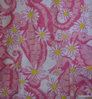 Lilly Pulitzer Girls Shift Dress Sz 8 Pink White Seahorse Print
