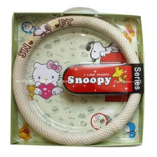 Peanuts Gang Snoopy Auto Car Steering Wheel Cover