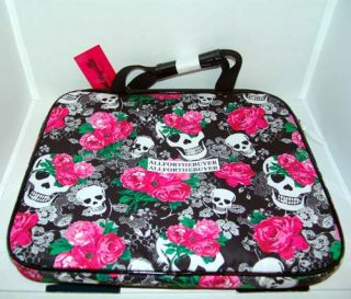Betsey Johnson Betseyville Skulls Lace Laptop Bag Case