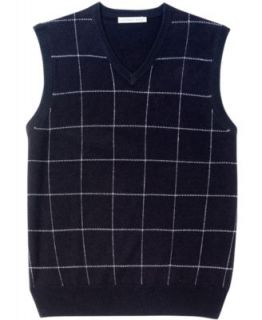 Geoffrey Beene Vest, Grid Stripe Sweater Vest