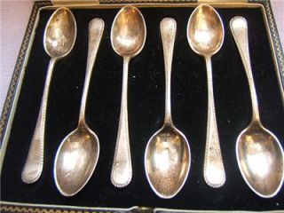 Silver Hallmarked 1933 Tea Spoons Boxed 92g Teaspoons J Rogers