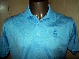 Millar Blue Cotton Polo Shirt Linville Golf Club Sz Medium M
