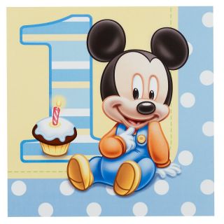 Mickey Mouse 1st First Birthday Party Pack for 16 Partyware Party