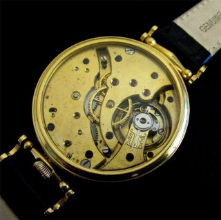RARE Aged Excellent Lip Chronometre Watch Enamel Dial Gold Plated Case