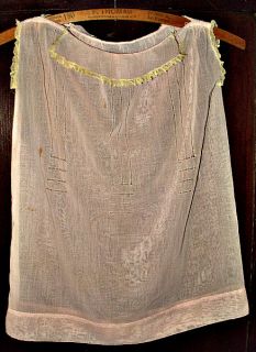 Vintage 1920s 1930s Cotton Drawn Thread Child Dress