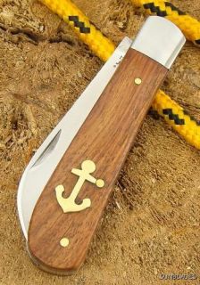 Linder Knife Pocket Folder Folding Sailing Sailor Rosewood New Brass