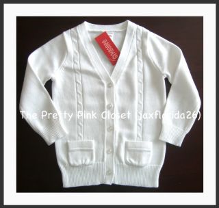 Gymboree Uniform White Sweater Sizes XS s M L