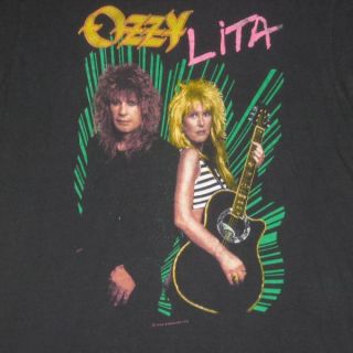 Vtg Ozzy Osbourne Lita Ford 1988 Promo T Shirt Tour 80s