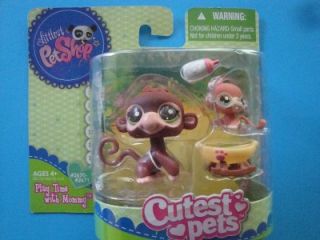Littlest Pet Shop LPS Cutest Pets Baby and Mommy Monkey 2670 2671 New