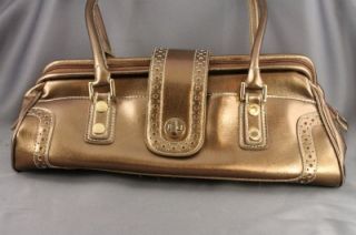 Liz Claiborne Designer Gold Metallic Handbag Purse