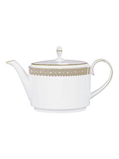 Wedgwood Vera Wang lace gold teapot   