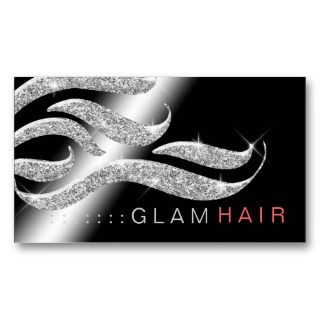 311 Glam Hair Appointment Card Metallic Paper Business Cards
