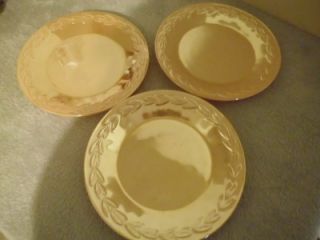 GUC Vintage Anchor Hocking Fireking 3 Plates Irredescent Carnival