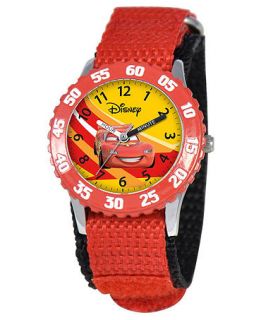 Disney Watch, Kids Lightning McQueen Time Teacher Red Velcro Strap