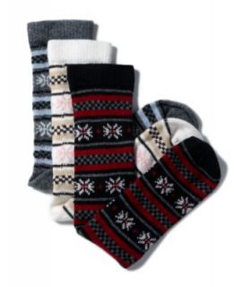 Charter Club Socks, Cashmere Snowflake Stripe Socks