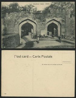 India Old Postcard Cashmere Kashmir Gate Delhi Cattle