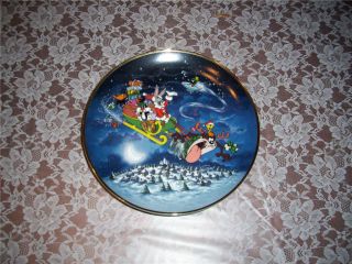 Looney Toons Collector Plate Whats Up Santa Mint 93