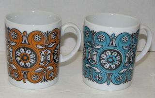 Set of 4 Funky China Coffee Cups Mugs Lobeco Made in Japan