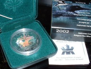 Canada 2002 Hologram $5 Silver Maple 1oz Loon
