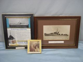Archive Of H.D.Goodyear HMS Kelly Inc Lord Mountbatten Autographs