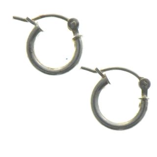 Sterling Silver Simple Loop Hoop Earrings XU853