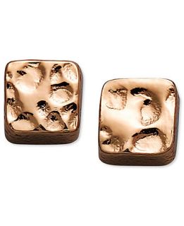 Studio Silver 18k Rose Gold over Sterling Silver Earrings, Square