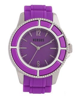 Versus by Versace Watch, Unisex Tokyo Purple Rubber Strap 38mm 3C6180