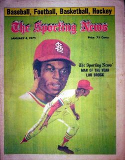 St Louis Cardinals 1975 Lou Brock Player of The Year MVP Feature