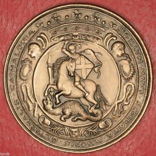 Religious Saint George Slaying Dragon Splendid Medal