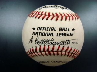 Lou Brock Single Signed Official Rawlings Baseball Cardinals