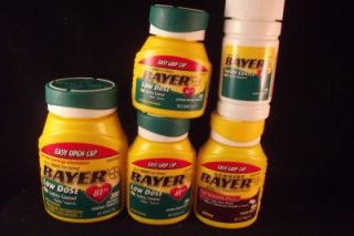 Genuine Bayer Asprin Aspirin 81mg Low Dose or 325mg 100 to 300 Count
