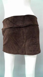 Lucy Love Junior s Velour Mini Skirt Brown Solid Designer Fashion