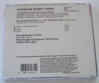 Wagner Tannhauser Without Words Lorin Maazel Sony CD