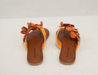 New Pierre Dumas Womens Orange Flower Design Lorna 1 Sandals
