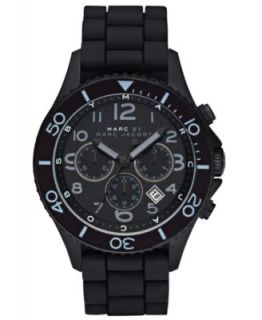 Marc by Marc Jacobs Watch, Mens Chronograph Rock Black Matte Silicone