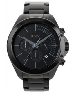XNY Watch, Mens Digital Urban Expedition Black Ion Finish Stainless