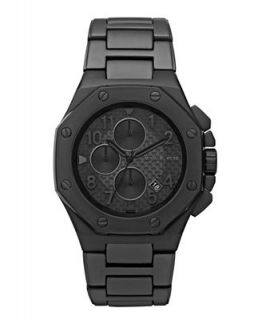 Michael Kors Watch, Mens Chronograph Black Plated Stainless Steel