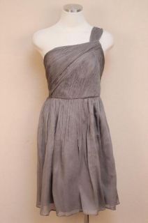 JCrew Silk Chiffon Lucienne Dress $235 8P Graphite