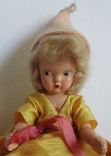 Plastic 1940s Virga Storybook Doll Lucy Locket Lost Her Pocket Outfit
