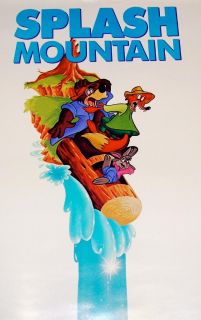 Walt Disney World Splash Mountain RARE 1992 Park Poster