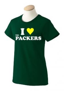 Love The Packers Womens Green T Shirt Funny New
