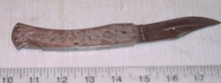 Vintage Folding Knife Stainless Steel Wever Lockback Metal Handles w
