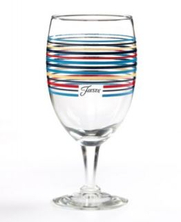 Fiesta Glassware, Set of 4 Flamingo Stripe Goblets   Glassware