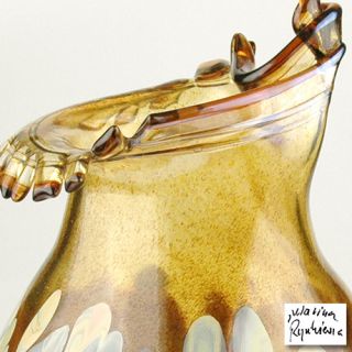 Hand Blown Glass Vase Sculpture by Mariusz Rynkiewicz