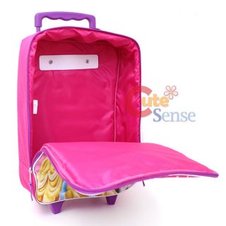 Disney Princess Rolling Luggage Soft Padded Suite Case Travel Bag with